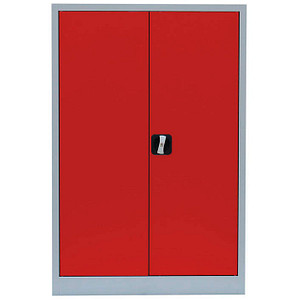 4061815522312 - Stahlschrank 530324 feuerrot lichtgrau 925 x 422 x 1200 cm aufgebaut  4061815522312 LÜLLMANN