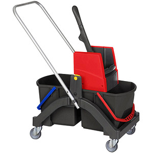 4006533059610 - Profi-Reinigunswagen Plus mit zwei 17-Liter-Eimern und Presse rot blau 4006533059610 Vermop 4006533059610 - Profi-Reinigunswagen Plus mit zwei 17-Liter-Eimern und Presse rot blau 4006533059610 Vermop