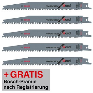3165140169585 - Accessories 2608654404 Säbelsägeblatt s 2345 x Progressor for Wood 5er-Pack Sägeblatt-Länge - Bosch 3165140169585 - Accessories 2608654404 Säbelsägeblatt s 2345 x Progressor for Wood 5er-Pack Sägeblatt-Länge - Bosch