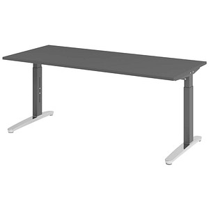 Hammerbacher Schreibtisch VXB, manuell höhenverstellbar, 85cm (H), 180x80cm (BxT), graphit / graphit 4032062322499 Hammerbacher 3 Stück