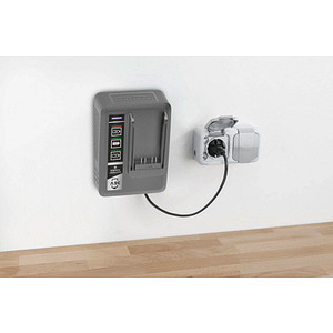 4054278558172 - Kärcher Schnellladegerät Battery Power+ 36 60 kabelgebunden für Kärcher Wechselakkus mit 36 V Ladestrom 6 A LED-Anzeige inkl Wandhalterung grau 4054278558172 - Kärcher Schnellladegerät Battery Power+ 36 60 kabelgebunden für Kärcher Wechselakkus mit 36 V Ladestrom 6 A LED-Anzeige inkl Wandhalterung grau