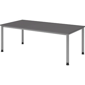 4032062321997 - HS2E höhenverstellbarer Schreibtisch grafit rechteckig 4-Fuß-Gestell silber 2000 x 1000 cm 4032062321997 - HS2E höhenverstellbarer Schreibtisch grafit rechteckig 4-Fuß-Gestell silber 2000 x 1000 cm