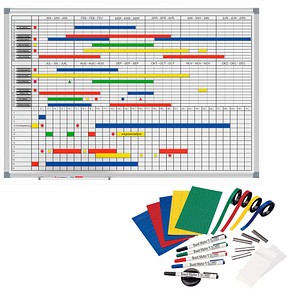 4002390080378 - MAUL Monats- Jahresplaner MAULstandard inklusive Zubehör-Set BxH 900 x 600 mm