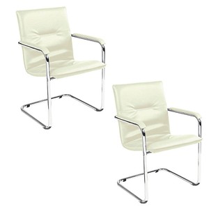 4045513003007 - Schwingstühle weiß Kunstleder 4045513003007 RUMBA CHROM V01 2 Stück 4045513003007 - Schwingstühle weiß Kunstleder 4045513003007 RUMBA CHROM V01 2 Stück