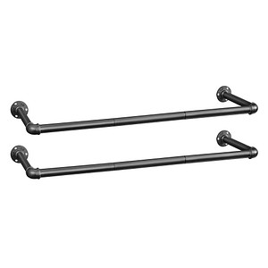 0194343101019 - Songmics - Kleiderstangen 2er Set Garderobenstangen im Industrie-Design Wandmontage platzsparend 92 x 30 x 75 cm bis 50 kg belastbar einfache 0194343101019 - Songmics - Kleiderstangen 2er Set Garderobenstangen im Industrie-Design Wandmontage platzsparend 92 x 30 x 75 cm bis 50 kg belastbar einfache