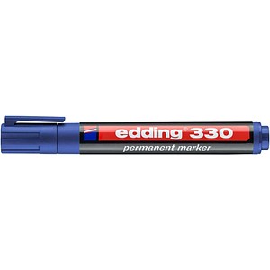 4004764390816 - edding 330 Permanentmarker Breit Keilspitze 1-5 mm Blau Nachfüllbar Wasserbeständig