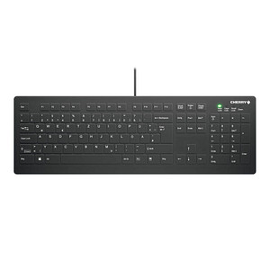 7061111384628 - Active Key AK-C8112 - keyboard - wipe disinfection flat key profile IP68 - 100% full size - QWERTZ - German - black Input Device - Tastaturen - Deutsch - Schwarz