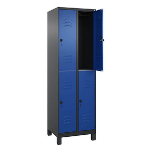 4068427432589 - Spind Classic Plus enzianblau schwarzgrau 080310-20 S10137 4 Schließfächer 600 x 500 x 1950 cm 4068427432589 C+P-Möbel 4068427432589 - Spind Classic Plus enzianblau schwarzgrau 080310-20 S10137 4 Schließfächer 600 x 500 x 1950 cm 4068427432589 C+P-Möbel