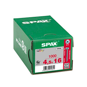 SPAX® Universalschrauben Z2 Halbrundkopf WIROX 16mm  x 4,5 mm, 1000 St.