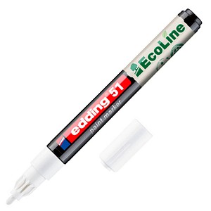 4057305071880 - Lackmarker 51 EcoLine Schreibfarbe Weiß Rundspitze Strichstärke 1-2 mm mit Kappe wasserbasiert nachfüllbar 10 Stück 4057305071880 - Lackmarker 51 EcoLine Schreibfarbe Weiß Rundspitze Strichstärke 1-2 mm mit Kappe wasserbasiert nachfüllbar 10 Stück
