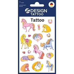 4004182566817 - 10 x Tattoos 76x120mm beglimmert 1 Bogen Motiv Pferde Barbie 4004182566817 - 10 x Tattoos 76x120mm beglimmert 1 Bogen Motiv Pferde Barbie