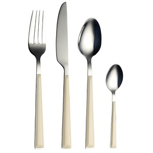 Besteck Set Basic 16tlg creme