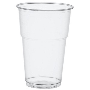 4002911161753 - PLA Becher Pure Volumen 04 l nur für Kaltgetränke mit Füllstrich & Schaumrand Ø 95 x H 132 mm glasklar 70 Stück