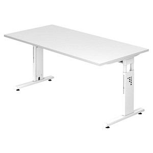 4032062142189 - O-Serie Elektrisch Höhenverstellbar Schreibtisch Rechteckig Melaminharzbeschichtete Spanplatte 4 Füße 1600 x 800 x 680 mm