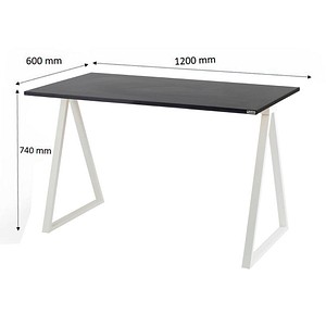 3660141256291 - Schreibtisch easyHome LV9 LV91301 65-130cm (H) 110x60cm (BxT) rechteckig schwarz weiß 3660141256291 PAPERFLOW 3660141256291 - Schreibtisch easyHome LV9 LV91301 65-130cm (H) 110x60cm (BxT) rechteckig schwarz weiß 3660141256291 PAPERFLOW