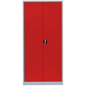 4061815522558 - Stahlschrank 530344 feuerrot lichtgrau 925 x 422 x 1950 cm aufgebaut  4061815522558 LÜLLMANN