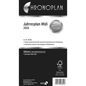 4004182088203 - Kalendereinlage 50506 Kalendarium 2 Seiten   1 Jahr  4004182088203 Chronoplan