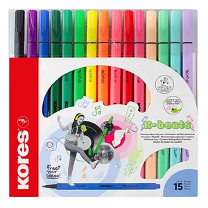 Kores® K Beats Filzstifte farbsortiert, 15 St.