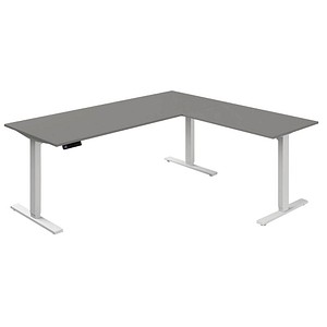 4044917434240 - Sitz-Steh-Schreibtisch Move 3 10382112 elektrisch höhenverstellbar 72-120cm (H) 180cmx80cm (BxT) L-Form grafit   Weiß 404491