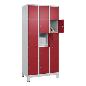 4066681681361 - Schließfachschrank Classic Plus lichtgrau rubinrot 080010-305 S10001 15 Schließfächer 900 x 500 x 1950 cm 4066681681361 C+P 4066681681361 - Schließfachschrank Classic Plus lichtgrau rubinrot 080010-305 S10001 15 Schließfächer 900 x 500 x 1950 cm 4066681681361 C+P