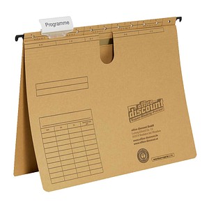 4250073803268 - Hängehefter Karton naturbraun DIN A4 1x kaufmännische Heftung 50 St