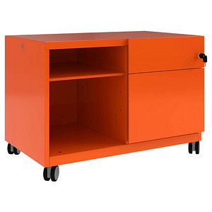 5020073799866 - BISLEY Note™ Caddy Rollcontainer orange 2 Auszüge 800 x 490 x 563 cm