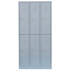 4061815869493 - Lüllmann - xl Spind 6 Fächer Schließfachschrank Garderobenschrank h 1950 x b 885 x t 500 mm lichtgrau 4061815869493 - Lüllmann - xl Spind 6 Fächer Schließfachschrank Garderobenschrank h 1950 x b 885 x t 500 mm lichtgrau
