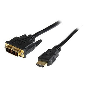 0065030844666 - StarTechcom HDMI auf DVI-D Kabel 2m (Stecker Stecker) - HDMI DVI Adapterkabel mit vergoldeten Kontakten - HDMI DVI Videokabel Schwarz - Adapterkabel - HDMI   DVI - 2 m