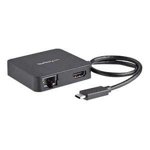 0065030868266 - StarTechcom USB-C Multiport Adapter - Tragbares USB-C 4k HDMI Minidock - Gigabit Ethernet USB 30 Hub (1x USB-A 1x USB-C) - USB Typ-C Multiport Adapter - Thunderbolt 3 kompatibel (DKT30CHD) - Dockingstation - USB-C   Thunderbolt 3 - HDMI - GigE