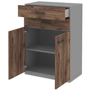 4059484223852 - röhr Aktenschrank quantum 180 D33 6120-85-R1 grau eiche 1 Fachboden 800 x 419 x 1125 cm