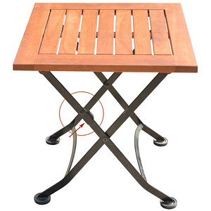 4041908092083 - Gartentisch Wien braun quadratisch 450 x 450 x 450 cm 4041908092083 Garden Pleasure