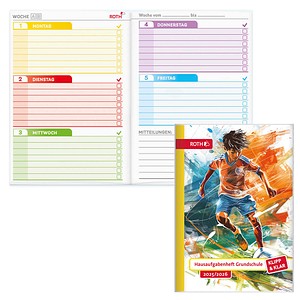 4028279870083 - ROTH Hausaufgabenheft Fußballer Klipp & Klar liniert A5 ohne Rand 96 Blatt 4028279870083 - ROTH Hausaufgabenheft Fußballer Klipp & Klar liniert A5 ohne Rand 96 Blatt