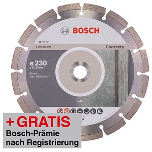 3165140441285 - AKTION BOSCH Diamant-Trennscheibe Standard for Concrete mit Prämie nach Registrierung 3165140441285 - AKTION BOSCH Diamant-Trennscheibe Standard for Concrete mit Prämie nach Registrierung