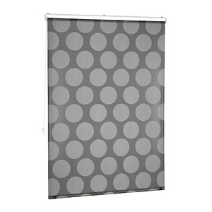 relaxdays Duschrollo schwarz, grau 120,0 x 240,0 cm