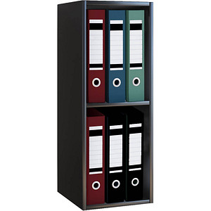 4051814401015 - Aktenregal Holzregal stehend platzsparender Aktenschrank Maße ca H 72 x B 34 x T 30 cm Elegantes Regal stehend Büroregal ¿ Offas 2f Gr 34 schwarz B34cm H72cm T30cm Holzwerkstoff Holz Spanplatte Regale
