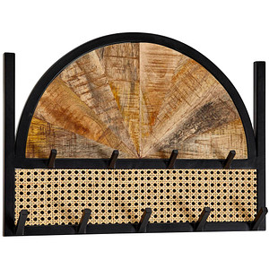 4251757704826 - WOHNLING Wandgarderobe Massivholz 53x40x75cm Garderobe Flur Hakenleiste Paneel