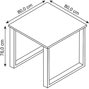 4051814379406 - Holz Schreibtisch Computertisch Lona U Alu Silber (Farbe Sonoma-Eiche B 80 x H 76 x T 80 cm) 4051814379406 - Holz Schreibtisch Computertisch Lona U Alu Silber (Farbe Sonoma-Eiche B 80 x H 76 x T 80 cm)