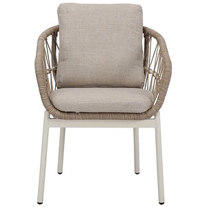 6096735348313 - BEST Gartenstuhl mit Armlehnen Ives sand Metall 1 St