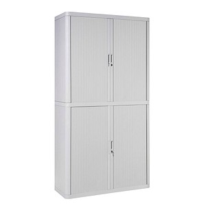PAPERFLOW easyOffice Rollladenschrank lichtgrau ohne Fachböden 110,0 x 41,5 x 204,0 cm