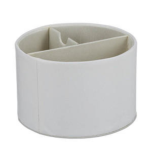 4052025913243 - Relaxdays - Stiftehalter rund 3 Fächer Stiftebox für Zuhause und Büro Lederoptik Organizer HxD 115 x 16 cm creme 4052025913243 - Relaxdays - Stiftehalter rund 3 Fächer Stiftebox für Zuhause und Büro Lederoptik Organizer HxD 115 x 16 cm creme
