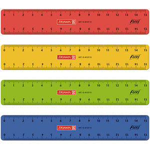 4003273273986 - 0 BRUNNEN Lineale Lineal 15cm Flexi 15 cm rot gelb grün oder blau