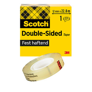 0021200726538 - Scotch doppelseitiger Klebefilm 665 12 mm x 228 m beidseitig permanent klebend Kerndurchmesser 25 mm (D6651222)