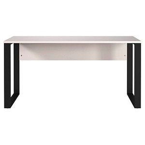 4005949500839 - GERMANIA Adrano Schreibtisch kaschmir rechteckig O-Fuß-Gestell schwarz 1500 x 600 cm