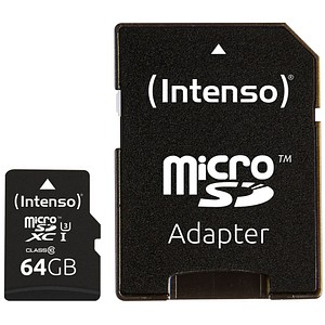 4034303022366 - - Flash-Speicherkarte (microSDXC-an-SD-Adapter inbegriffen) - 64 GB - UHS Class 1   Class10 - microSDXC UHS-I