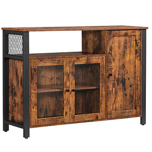 0194343018157 - Songmics - vasagle Sideboard Küchenschrank Aufbewahrungsschrank mit 3 Türen für Wohnzimmer Küche Esszimmer 110 x 33 x 75 cm Industriestil
