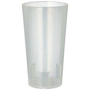4002911984598 - Mehrweg Trinkbecher Kunststoff transluzent Unzerbrechliche Becher mit praktischer Stapelkante und Füllstrich 1 Packung = 10 Stück Füllmenge 03 l