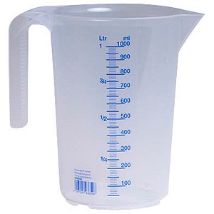4007228936506 - - Messkanne 1000 ml Polypropylen transparent D117xH165mm Griff offen