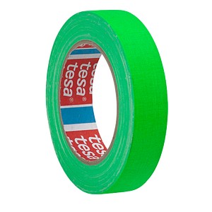 6 x Tesa Gewebeband 4671 25mm x 25m fluoreszierend-grün