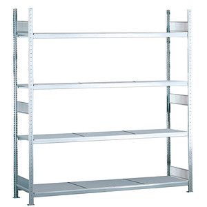 4004514215062 - SCHULTE Weitspannregal mit Stahlboden Höhe 2500 mm Spannweite 2250 mm Grundregal Tiefe 400 mm