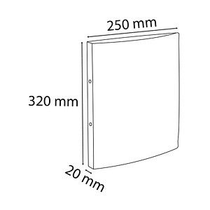 3130630541608 - 5 Chromaline Ringbuch 2-Ringe transparent 20 cm DIN A4